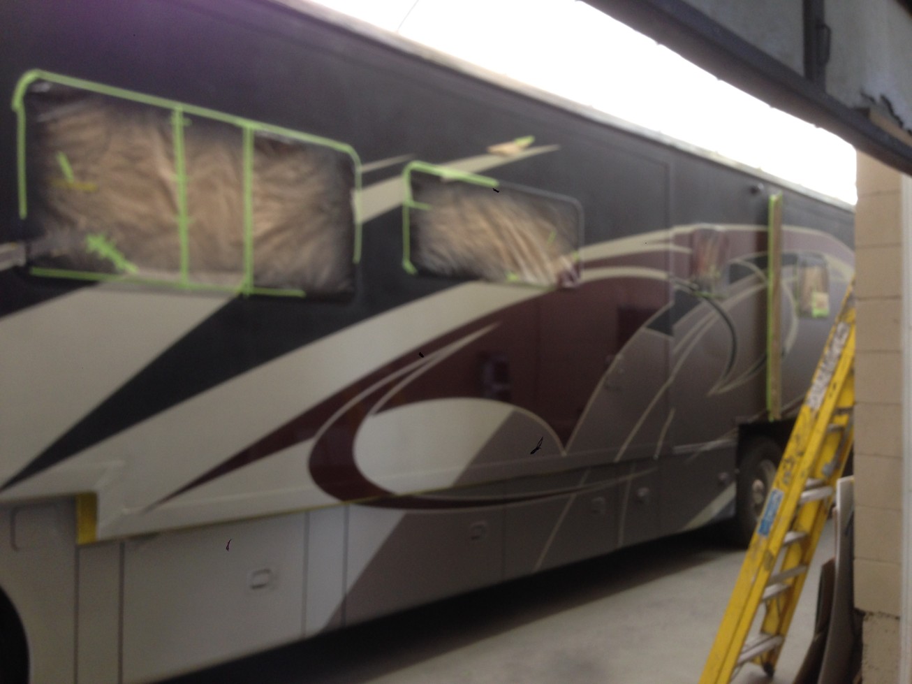 Refinishing In Progress Paint – Large RV Camper Remodeled